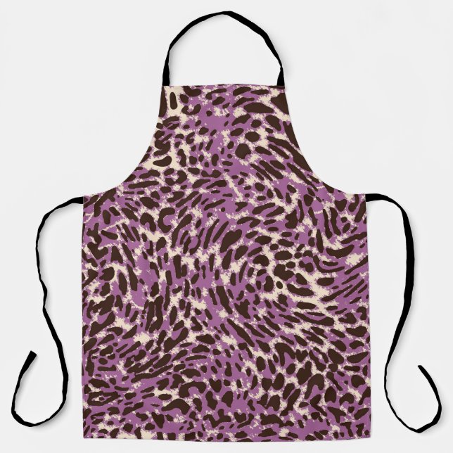 Tablier Empreinte de léopard, Motif animal classique. (Recto)
