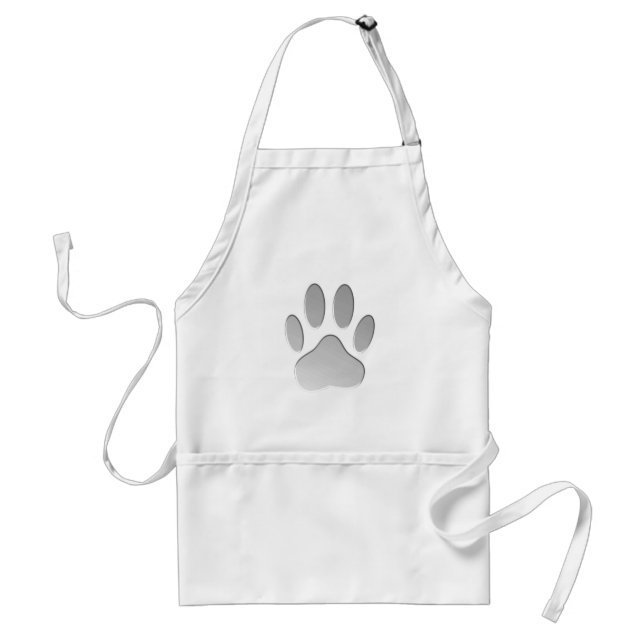 Tablier Empreinte de patte de chien à l'air métallique (Devant)