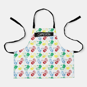 Tablier Empreinte de peinture colorée, tout-dessus, tabli