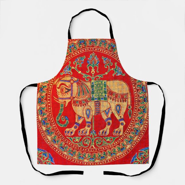 Tablier Empreinte d'éléphants d'Inde orientale (Recto)