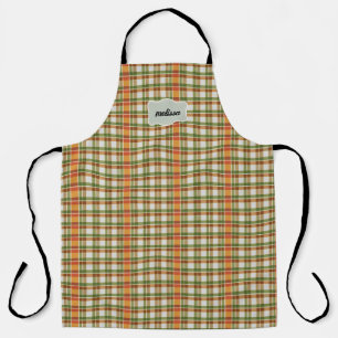 Tablier En vichy vert orange