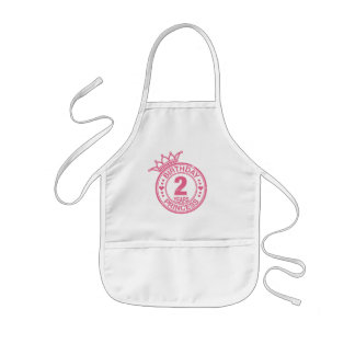 Tablier Enfant 2 ans - princesse d'anniversaire - rose