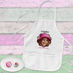 Tablier Enfant Adorable Scalloped Custom Photo Template Name
