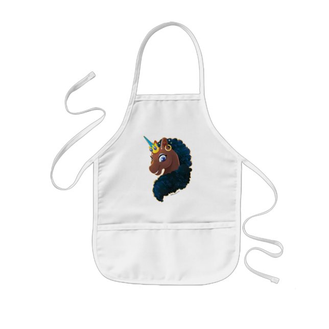 Tablier Enfant Afro Unicorn | Magique (Devant)