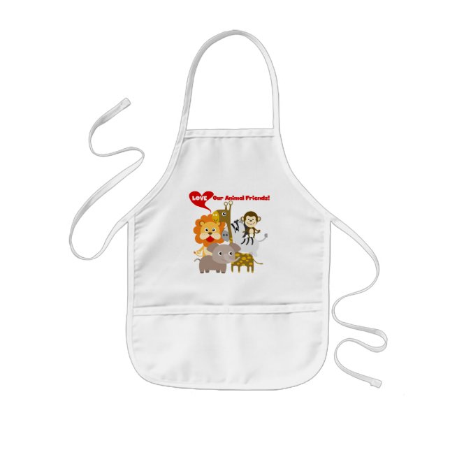 Tablier Enfant Aimez nos amis animaux (Devant)