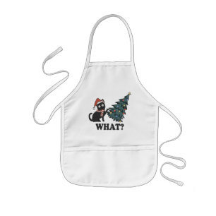 Tablier Enfant Amusant chat Noël Enfants Apron