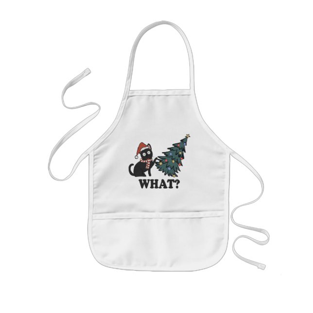 Tablier Enfant Amusant chat Noël Enfants Apron (Devant)