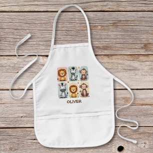 Tablier Enfant Animaux de safari fantaisistes