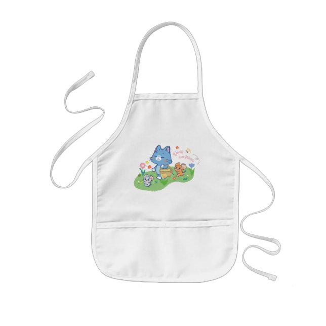 Tablier Enfant Anime Tom, Jerry et Tuffy Picnic (Devant)