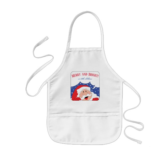 Tablier Enfant Apron de la longueur de Noël Joyeux Père Noël (Devant)