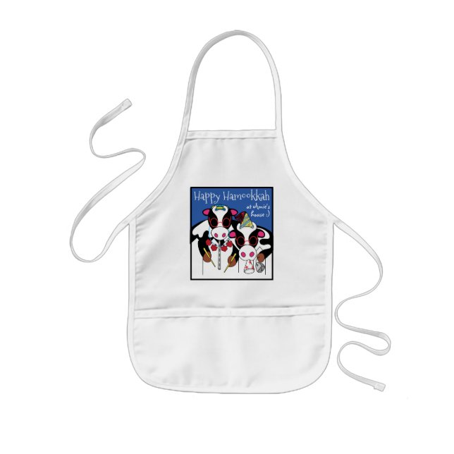 Tablier Enfant Aprons Happy Hamookkah pour les enfants (Devant)