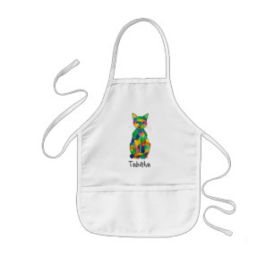 Tablier Enfant Arc-en-ciel Nom du chat Apron (Enfant)