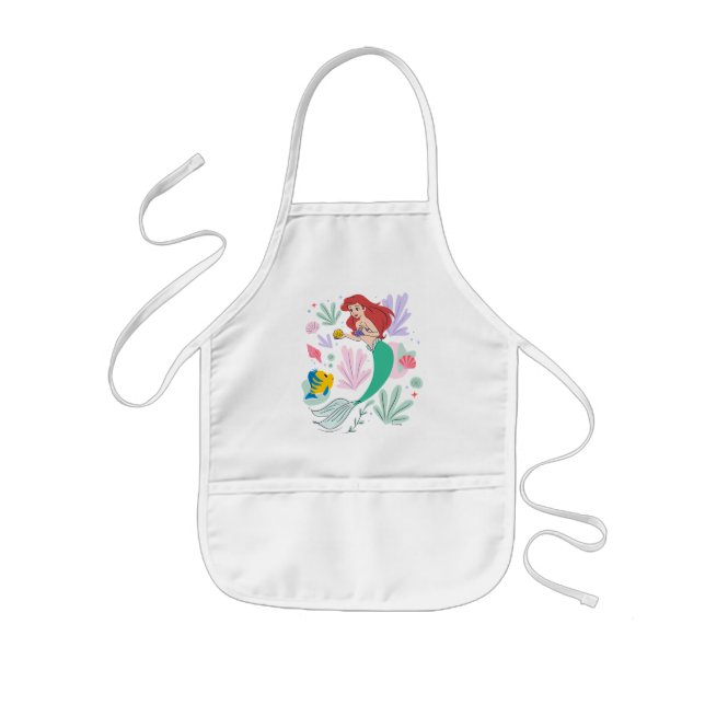 Tablier Enfant Ariel & Flounder’s Undersea Shell-abration ! (Devant)