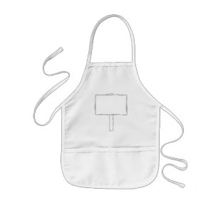 Tablier Enfant Avis de poteau indicateur. Gris et blanc