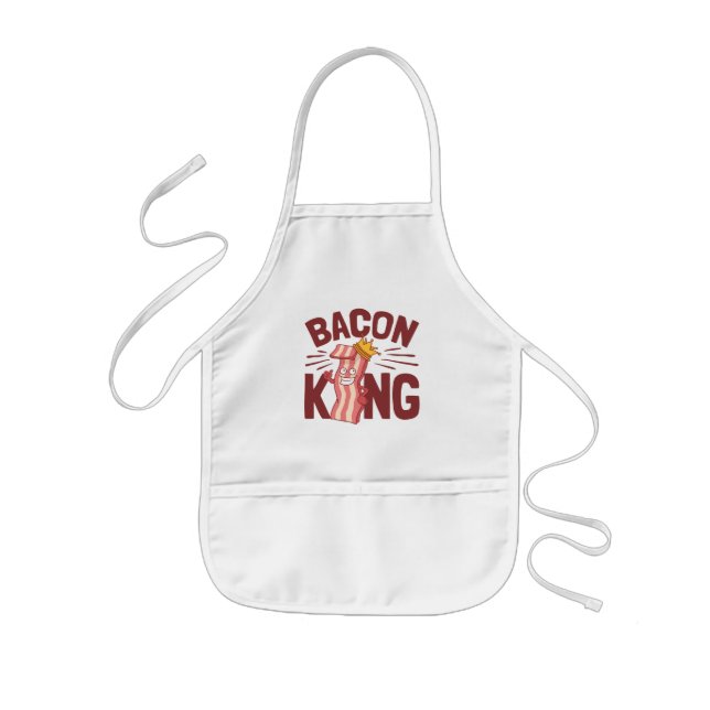 Tablier Enfant Bacon King Meat Lover Cadeaux pour Hommes Garçon (Devant)