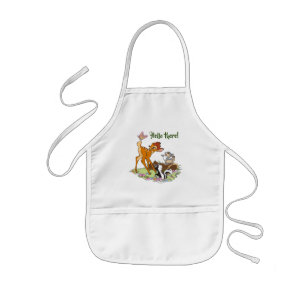 Tablier Enfant Bambi Avec Le Papillon Sur La Queue