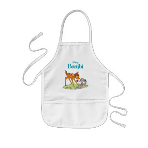 Tablier Enfant Bambi & Thumper Manger Des Fleurs De Cloches