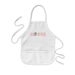 Tablier Enfant Bannière de nom Minnie classique