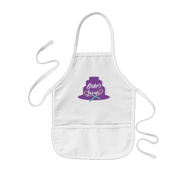 Tablier Enfant Boulangerie de gâteaux et de Whisk de niveau Nom p (Devant)