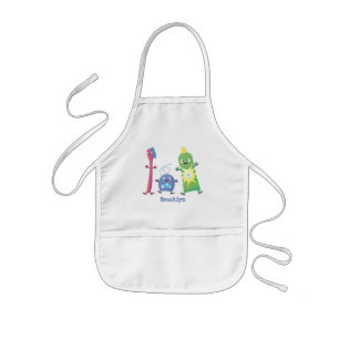 Tablier Enfant Brosse à dents mignonne dentifrice dentaire soie d