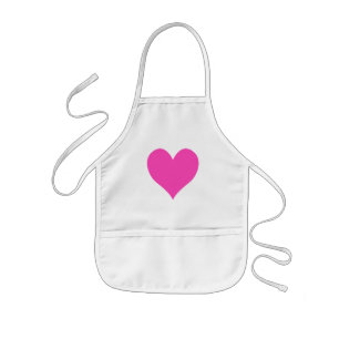 Tablier Enfant Bubblegum rose mignon forme coeur