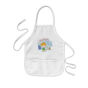 Tablier Enfant Buddy l'Elfe Noël avec tous mes amis