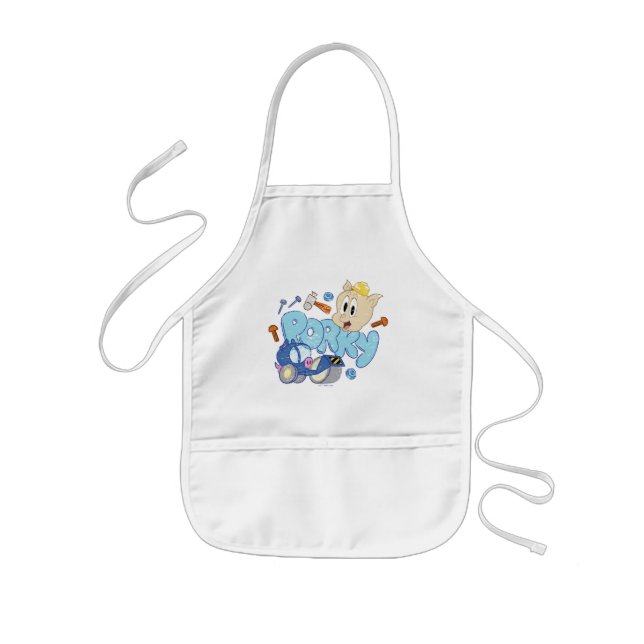 Tablier Enfant BUGS BUNNY BUILDERS™| Porky Sketch Art (Devant)