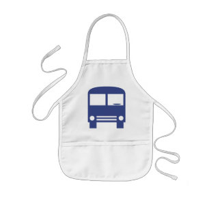 Tablier Enfant Bus bleu
