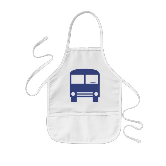 Tablier Enfant Bus bleu (Devant)