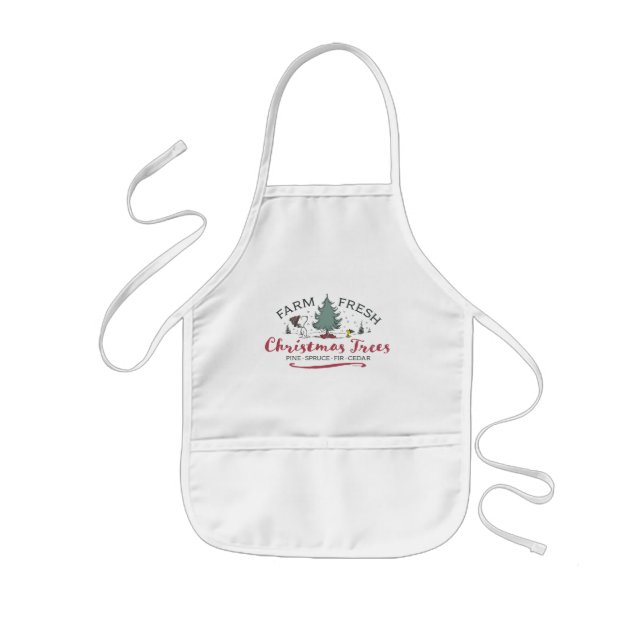 Tablier Enfant cacahuètes | Arbres de Noël frais de ferme (Devant)