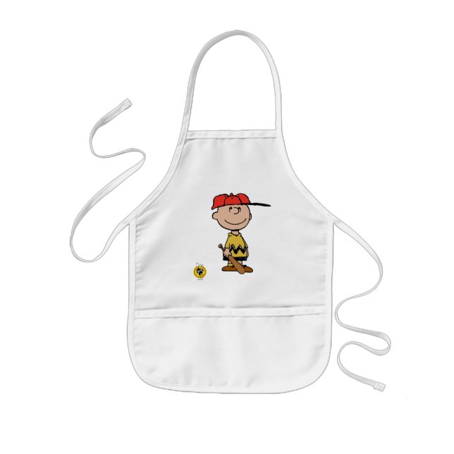 Tablier Enfant cacahuètes | Charlie Brown Baseball Smile (Devant)