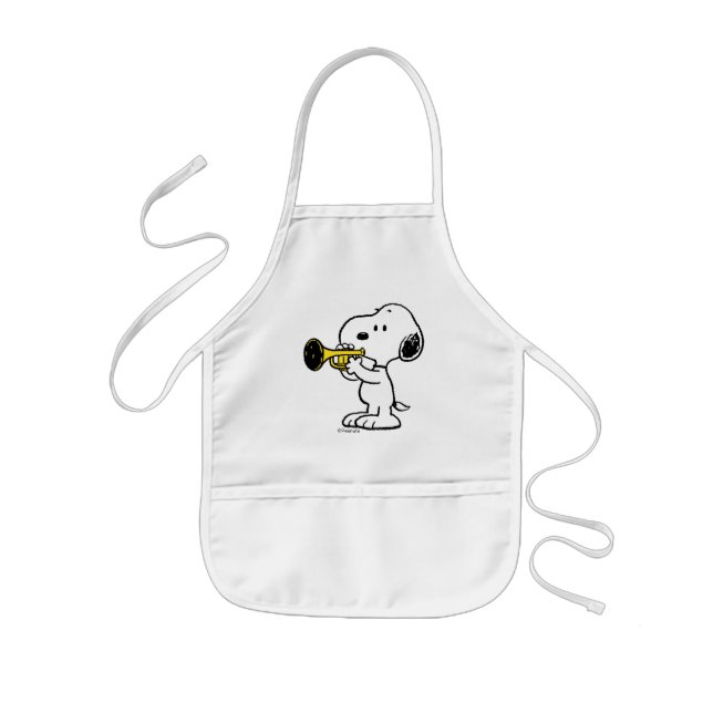 Tablier Enfant cacahuètes | Joueur de trompette Snoopy (Devant)