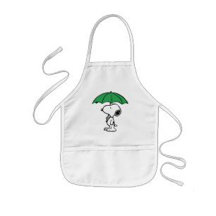 Tablier Enfant cacahuètes Parapluie vert Snoopy