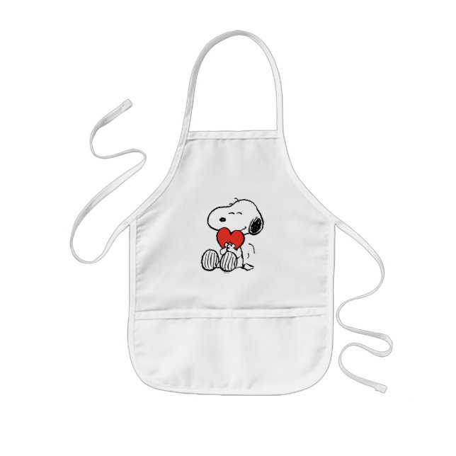 Tablier Enfant cacahuètes | Saint Valentin | Snoopy Heart Hug (Devant)