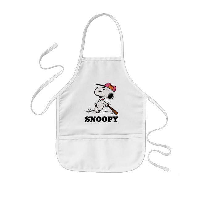 Tablier Enfant cacahuètes | Snoopy at Bat (Devant)