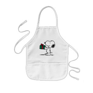 Tablier Enfant cacahuètes   Snoopy Christmas Gift Giver
