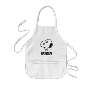Tablier Enfant cacahuètes   Snoopy Looks   Ajouter Votre Nom