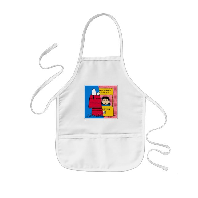Tablier Enfant cacahuètes | Snoopy & Lucy Half & Half (Devant)