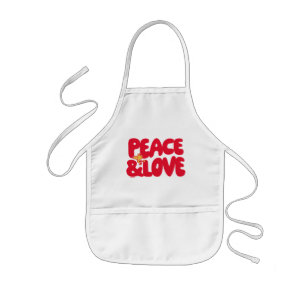 Tablier Enfant cacahuètes   Woodstock Peace & Love