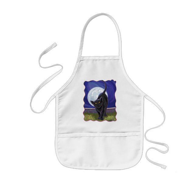 Tablier Enfant Cadeaux et accessoires de chat noir (Devant)