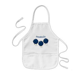 Tablier Enfant Caricature de bleuets joyeux