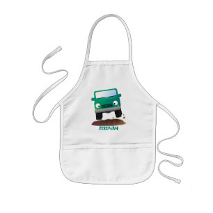 Tablier Enfant Caricature de voiture 4 X4 hors route
