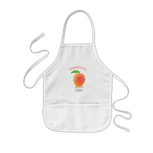 Tablier Enfant Caricature jaune mangue mignonne