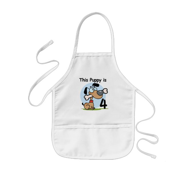 Tablier Enfant Ce Chiot 4e Anniversaire Tshirts et cadeaux (Devant)