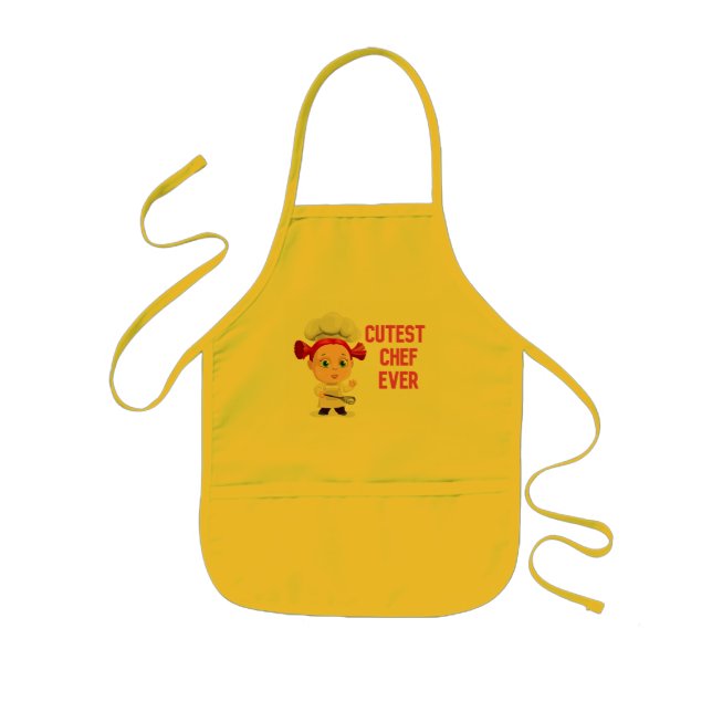 Tablier Enfant Chef Cutest Ever Apron pour les filles (Devant)