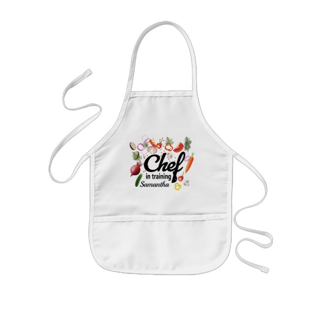 Tablier Enfant Chef En Formation Légumes (Devant)