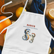 Chef Enfant Hippocampes Cuisine Océan