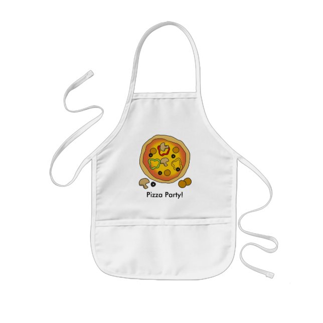 Tablier Enfant Chef mignon de partie de pizza d'enfants (Devant)