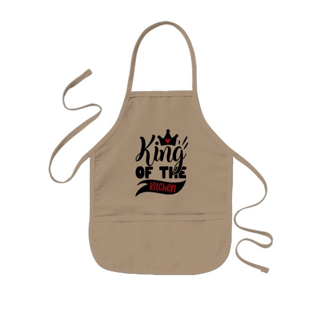 Tablier Enfant Chef Royal Apron : Roi de la cuisine (Devant)