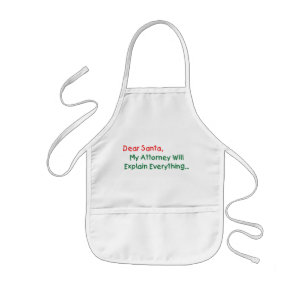 Tablier Enfant Cher Père Noël, Mon Procureur Expliquera - Drôle N